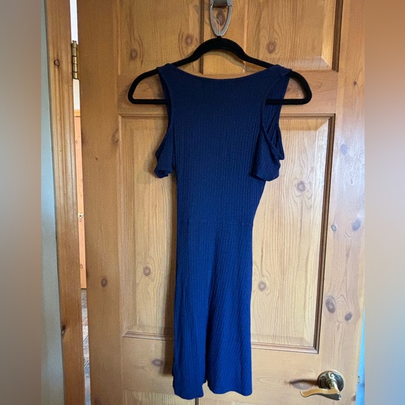 Dark Blue Dress with Cut Out Shoulders, One Clothing Los Angeles - Picture 3 of 5
